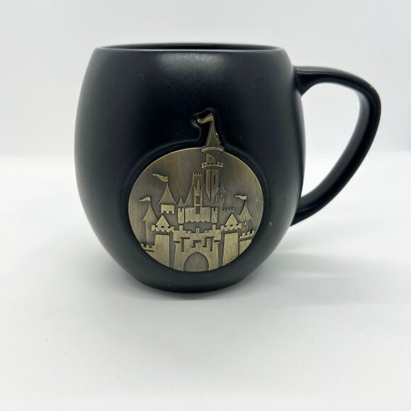 Disney Park Sleeping Beauty Castle Stoneware black mug - Picture 1 of 7